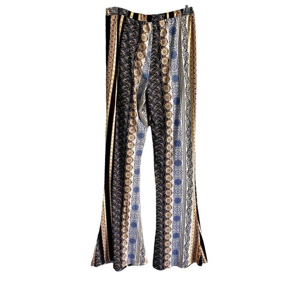 Floral Boho Print Flared Pants Small - Picture 2 of 8